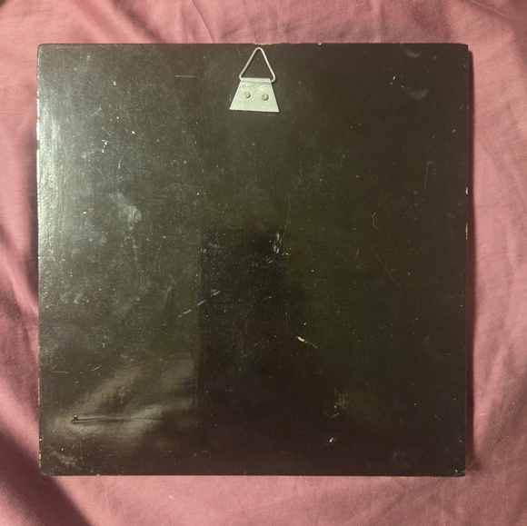 Abstract Art Tile with Red and Black Design - Picture 2 of 6